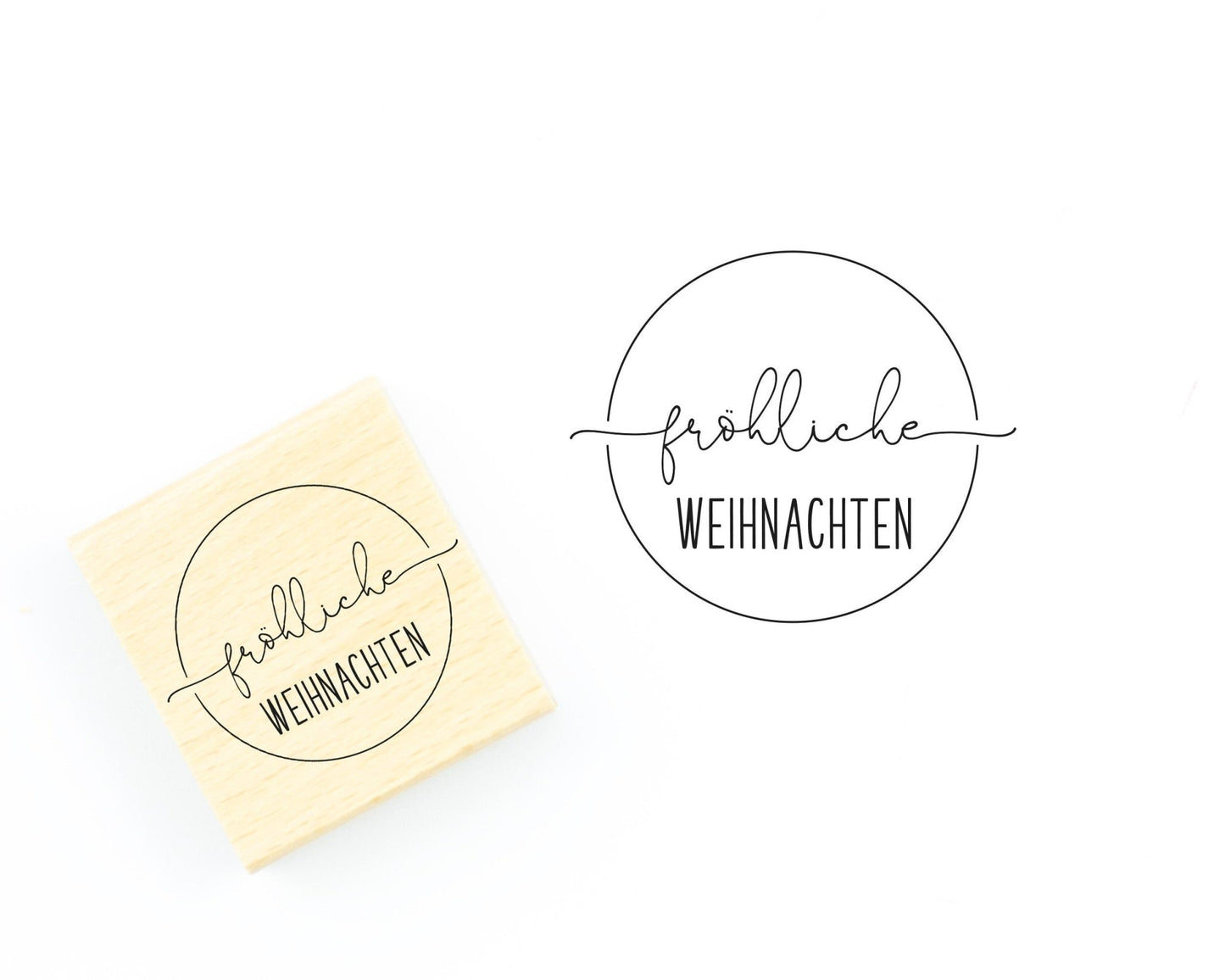 Weihnachtsstempel "Fröhliche Weihnachten" (W022) - IN LOVE WITH PAPER