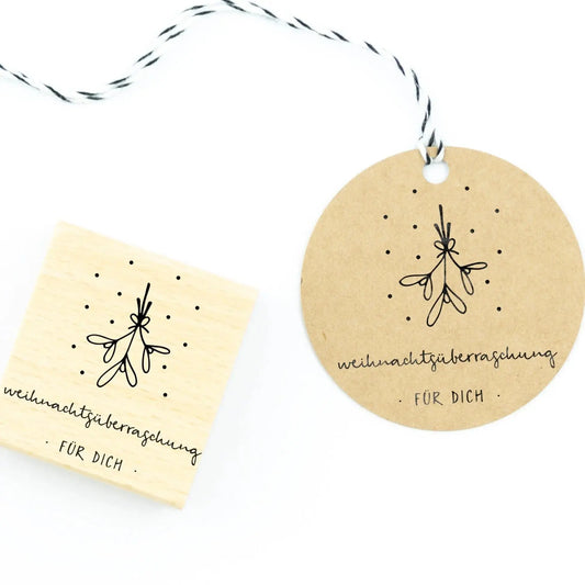 Weihnachtsstempel "Weihnachtsüberraschung für Dich" - IN LOVE WITH PAPER