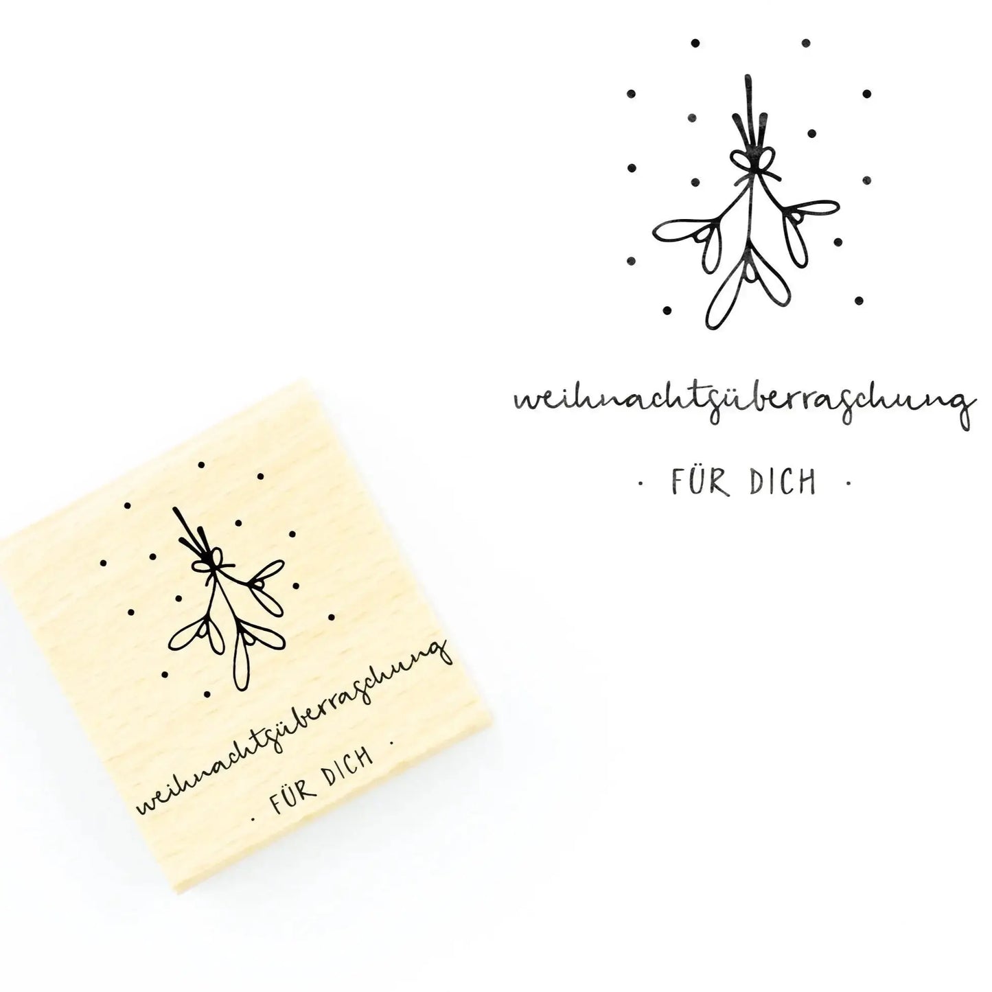 Weihnachtsstempel "Weihnachtsüberraschung für Dich" - IN LOVE WITH PAPER