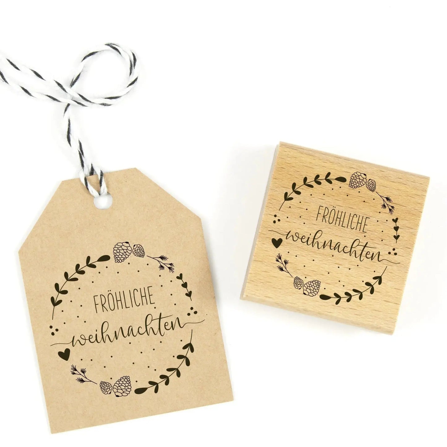 Weihnachtsstempel "Zapfenkranz" - IN LOVE WITH PAPER