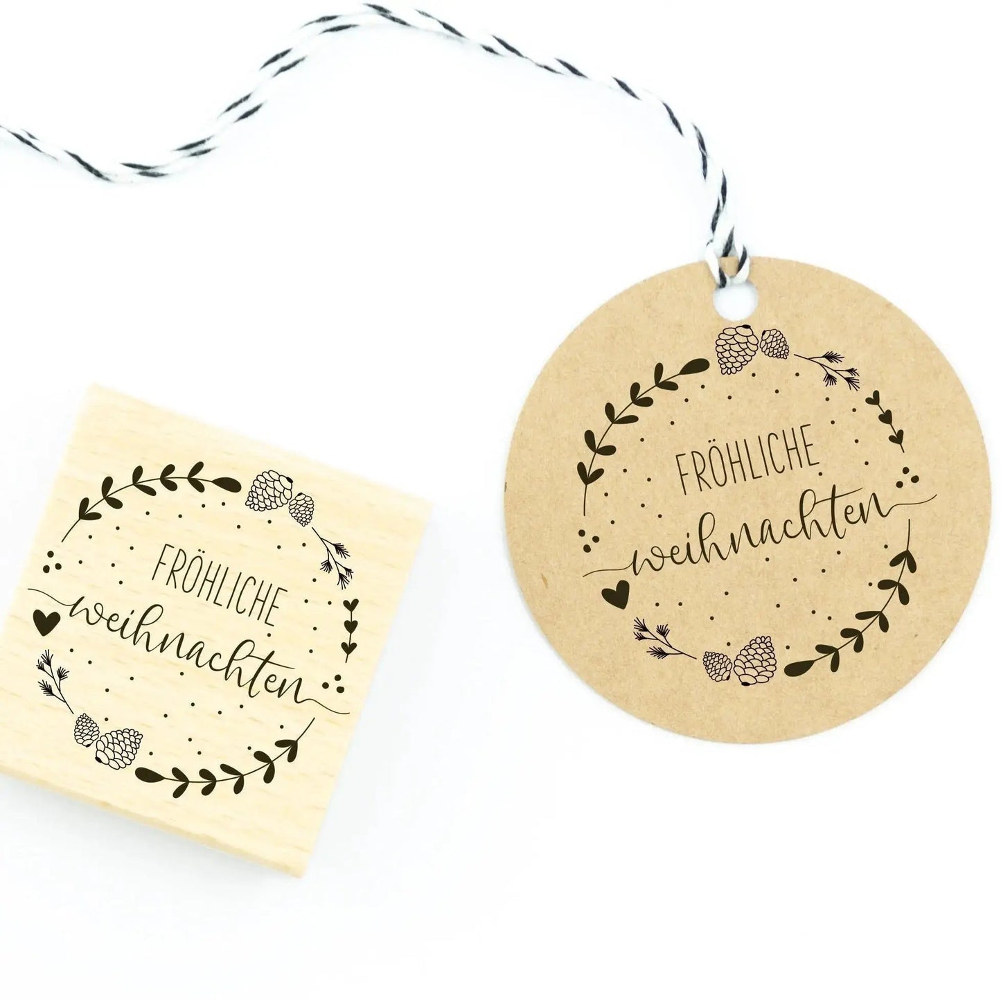 Weihnachtsstempel "Zapfenkranz" - IN LOVE WITH PAPER