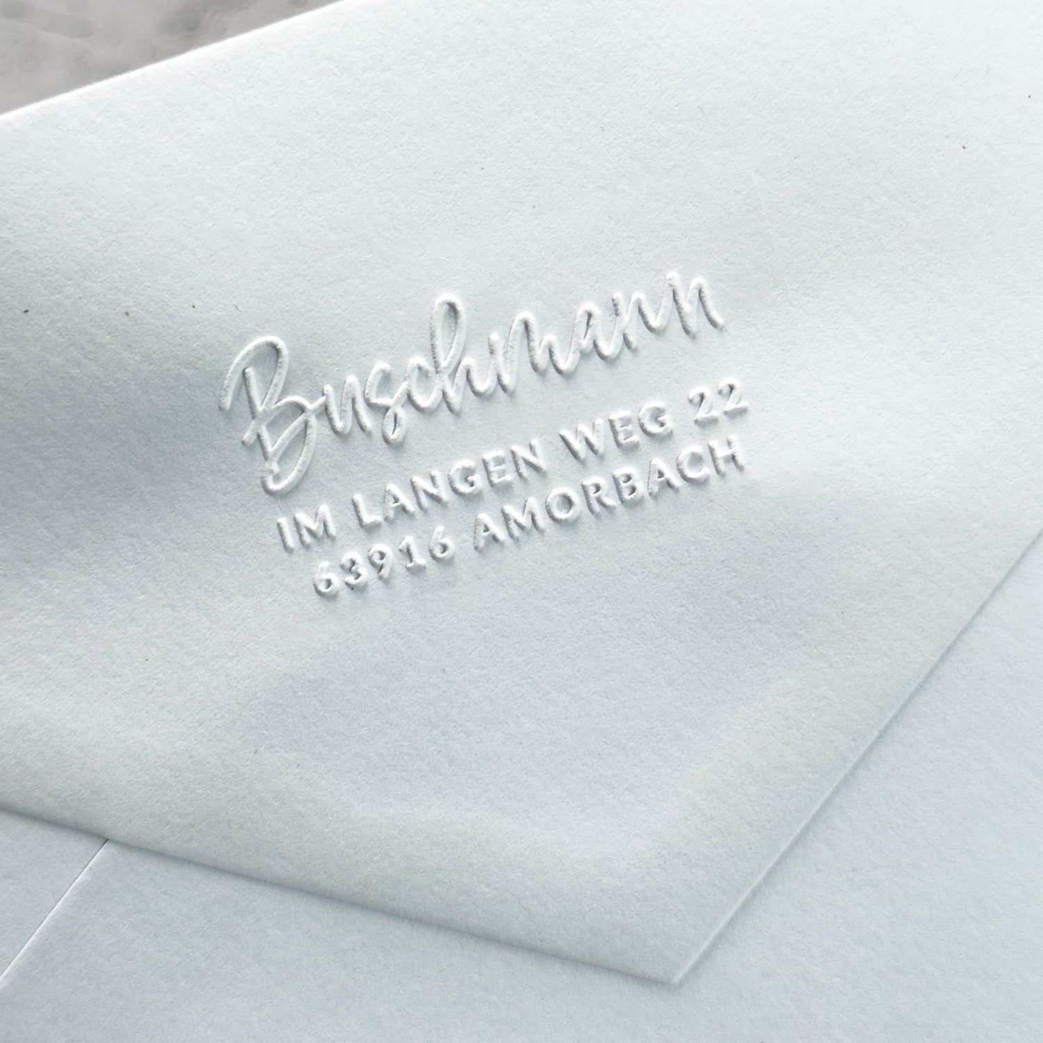 Prägestempel mit Adresse & Namen - IN LOVE WITH PAPER