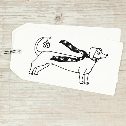 Stempel "Dackel mit Schal" (zwei Größen)