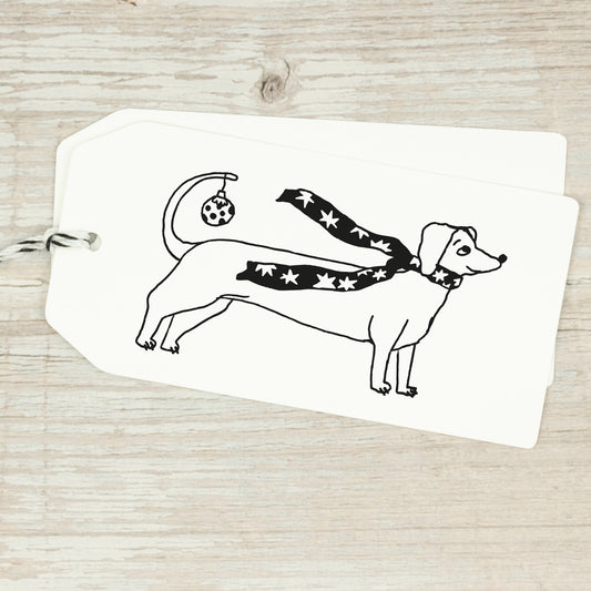 Stempel "Dackel mit Schal" (zwei Größen)