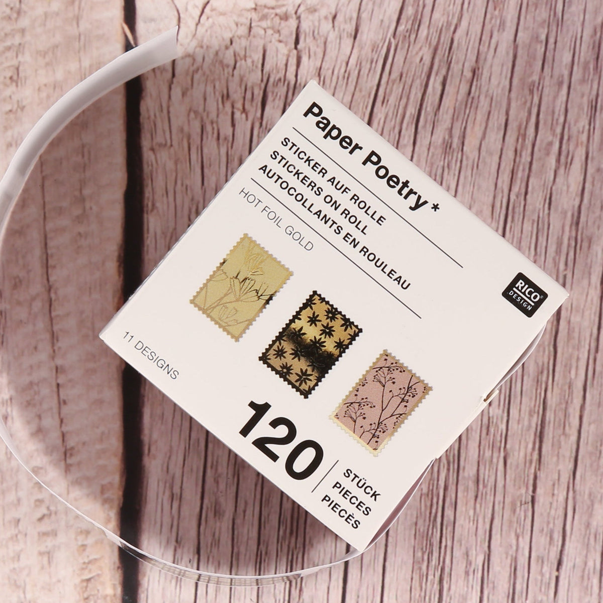Briefmarken-Sticker-Set "Gold"