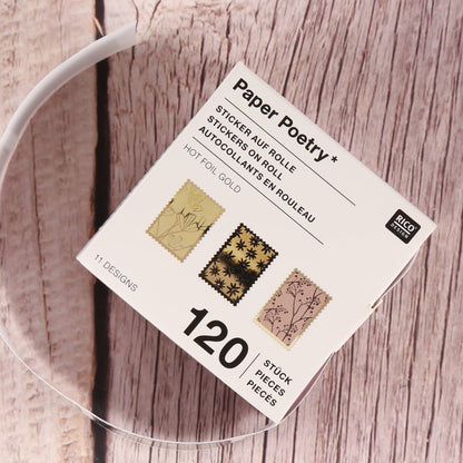 Briefmarken-Sticker-Set "Gold"