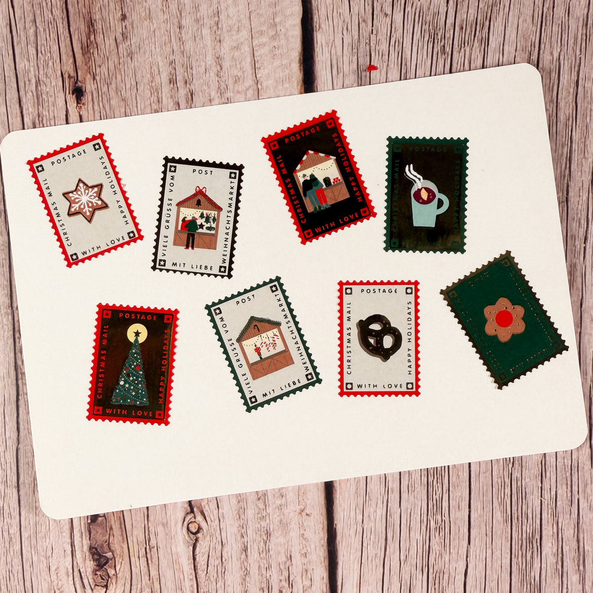 Briefmarken-Sticker-Set "Weihnachten"