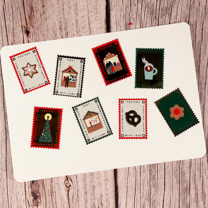 Briefmarken-Sticker-Set "Weihnachten"