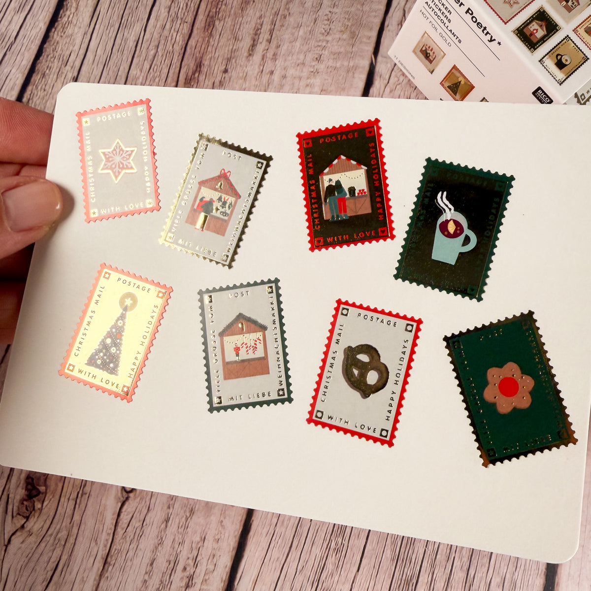 Briefmarken-Sticker-Set "Weihnachten"