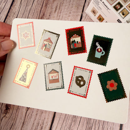 Briefmarken-Sticker-Set "Weihnachten"