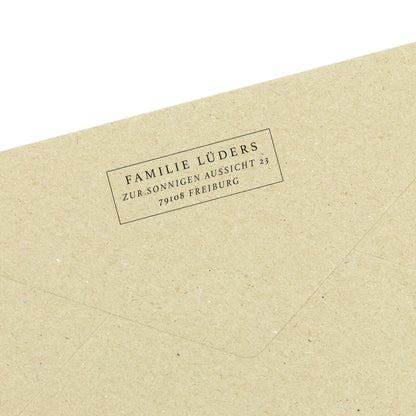 Adressstempel "Freiburg" - IN LOVE WITH PAPER