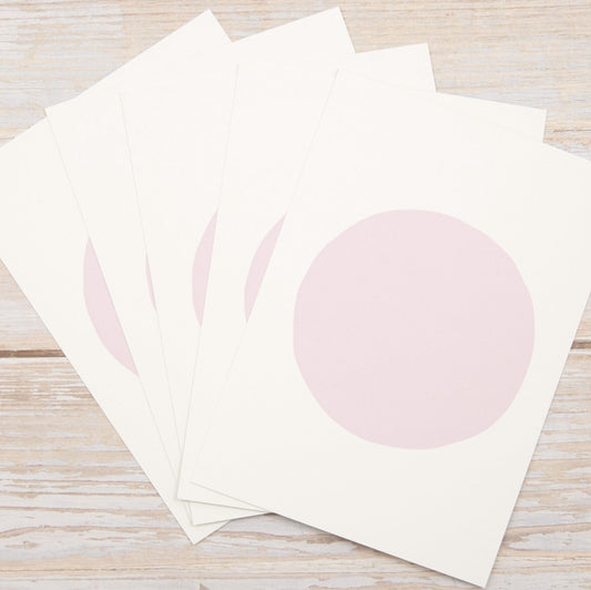 Blankokarten - Set "Dot" zum Selbstbestempeln (Beere) - IN LOVE WITH PAPER