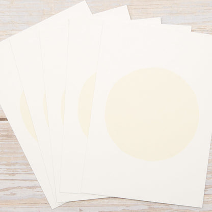 Blankokarten - Set "Dot" zum Selbstbestempeln (Hellbeige) - IN LOVE WITH PAPER