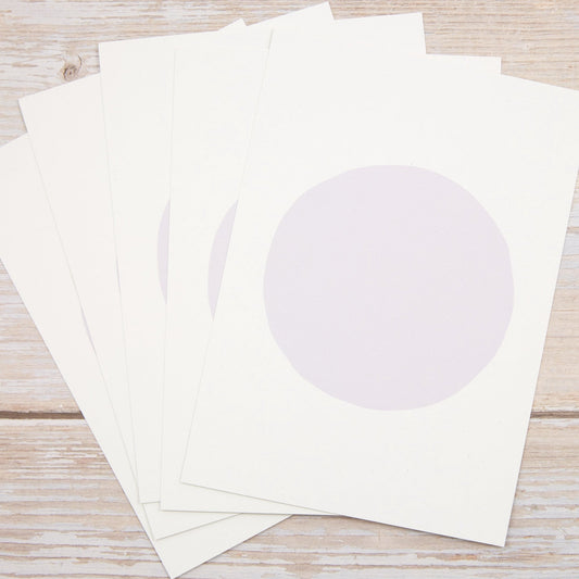 Blankokarten - Set "Dot" zum Selbstbestempeln (Lila) - IN LOVE WITH PAPER