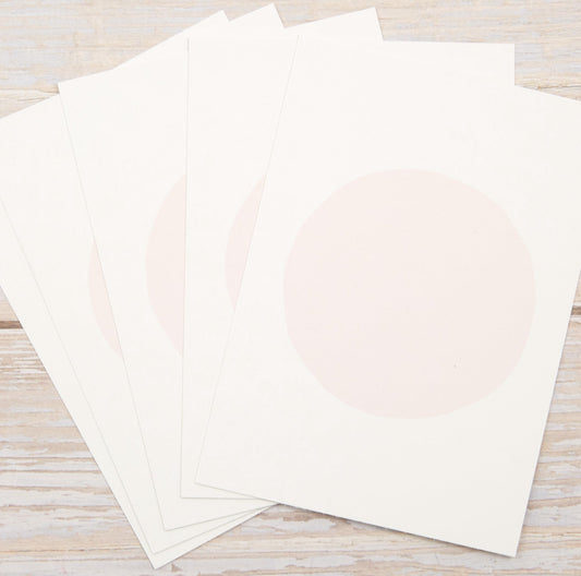 Blankokarten - Set "Dot" zum Selbstbestempeln (Pastelrosa) - IN LOVE WITH PAPER
