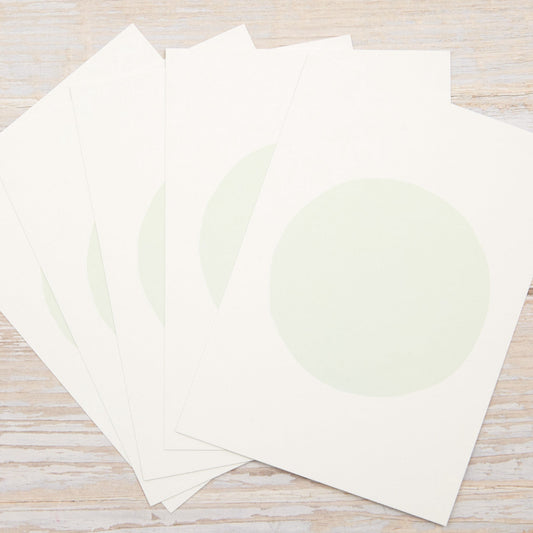 Blankokarten - Set "Dot" zum Selbstbestempeln (Salbei) - IN LOVE WITH PAPER