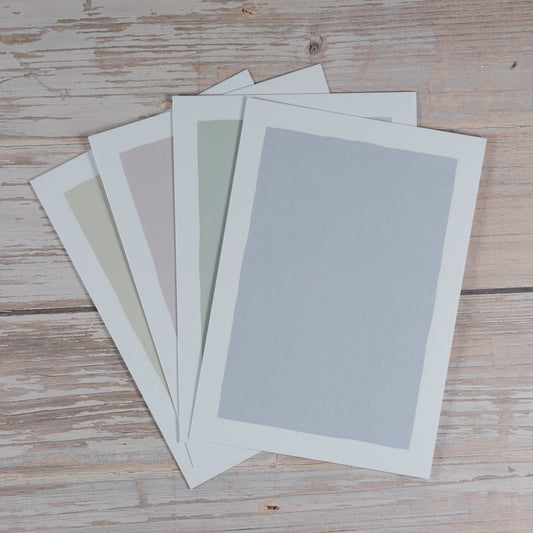 Blankokarten - Set "Frame" zum Selbstbestempeln (gemischt) - IN LOVE WITH PAPER