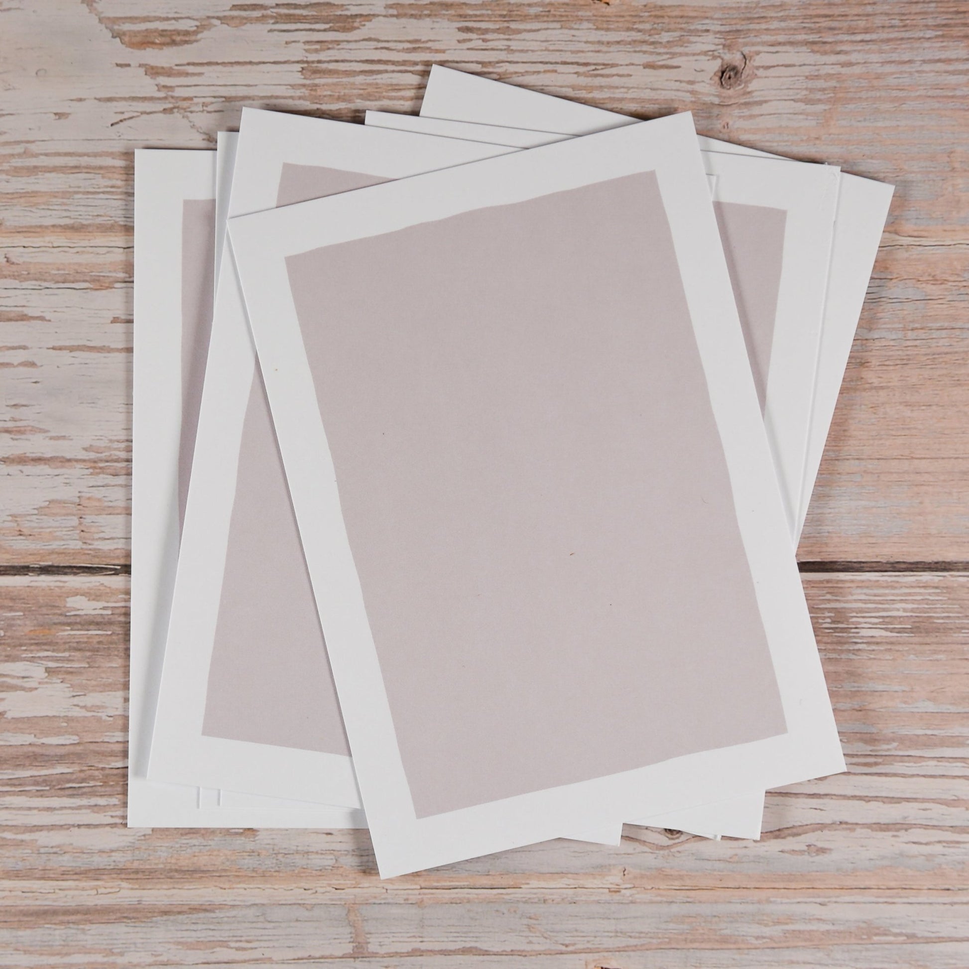 Blankokarten - Set "Frame" zum Selbstbestempeln (Graurosé) - IN LOVE WITH PAPER