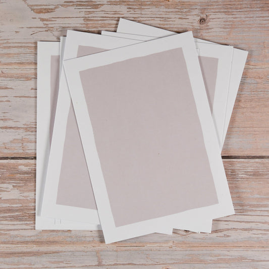 Blankokarten - Set "Frame" zum Selbstbestempeln (Graurosé) - IN LOVE WITH PAPER