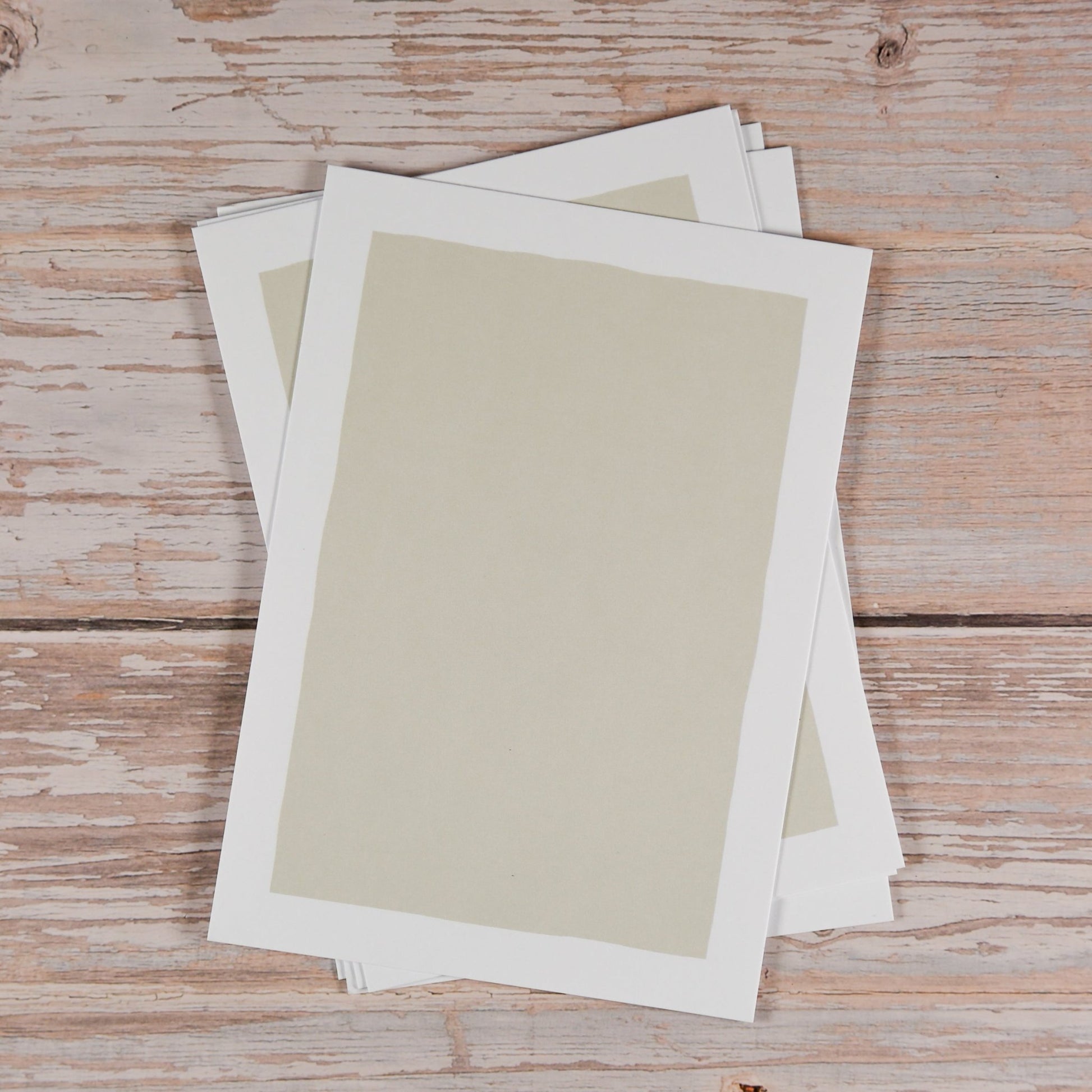 Blankokarten - Set "Frame" zum Selbstbestempeln (Sandbeige) - IN LOVE WITH PAPER