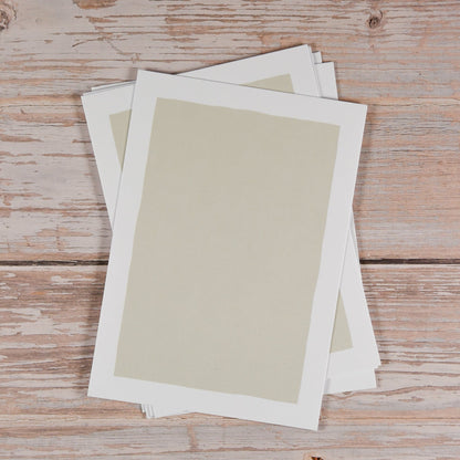 Blankokarten - Set "Frame" zum Selbstbestempeln (Sandbeige) - IN LOVE WITH PAPER
