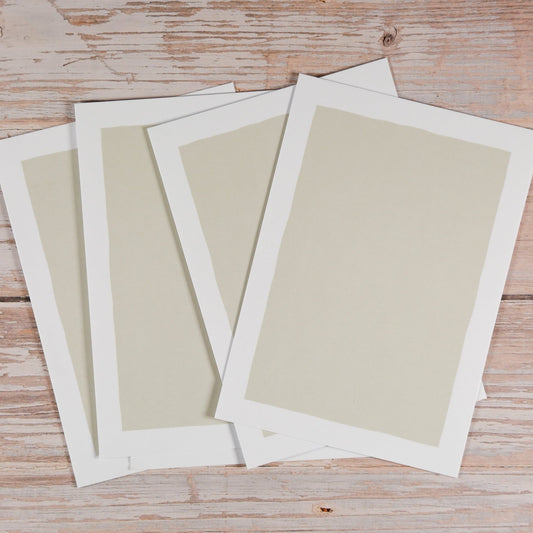Blankokarten - Set "Frame" zum Selbstbestempeln (Sandbeige) - IN LOVE WITH PAPER
