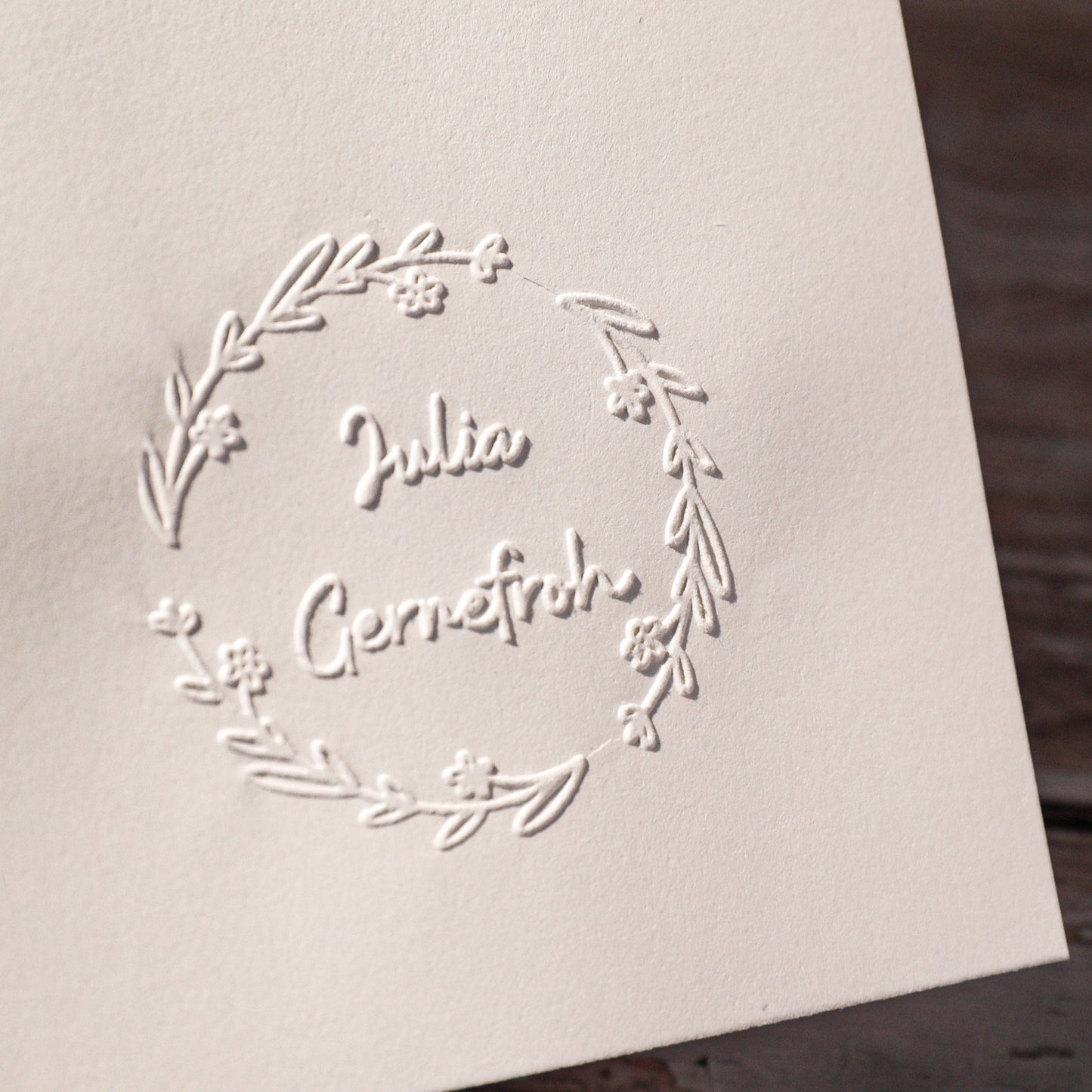 Buchprägestempel „Frühlingskranz"