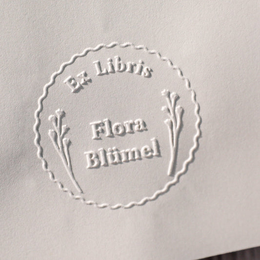 Buchprägestempel „Blumensiegel" - IN LOVE WITH PAPER