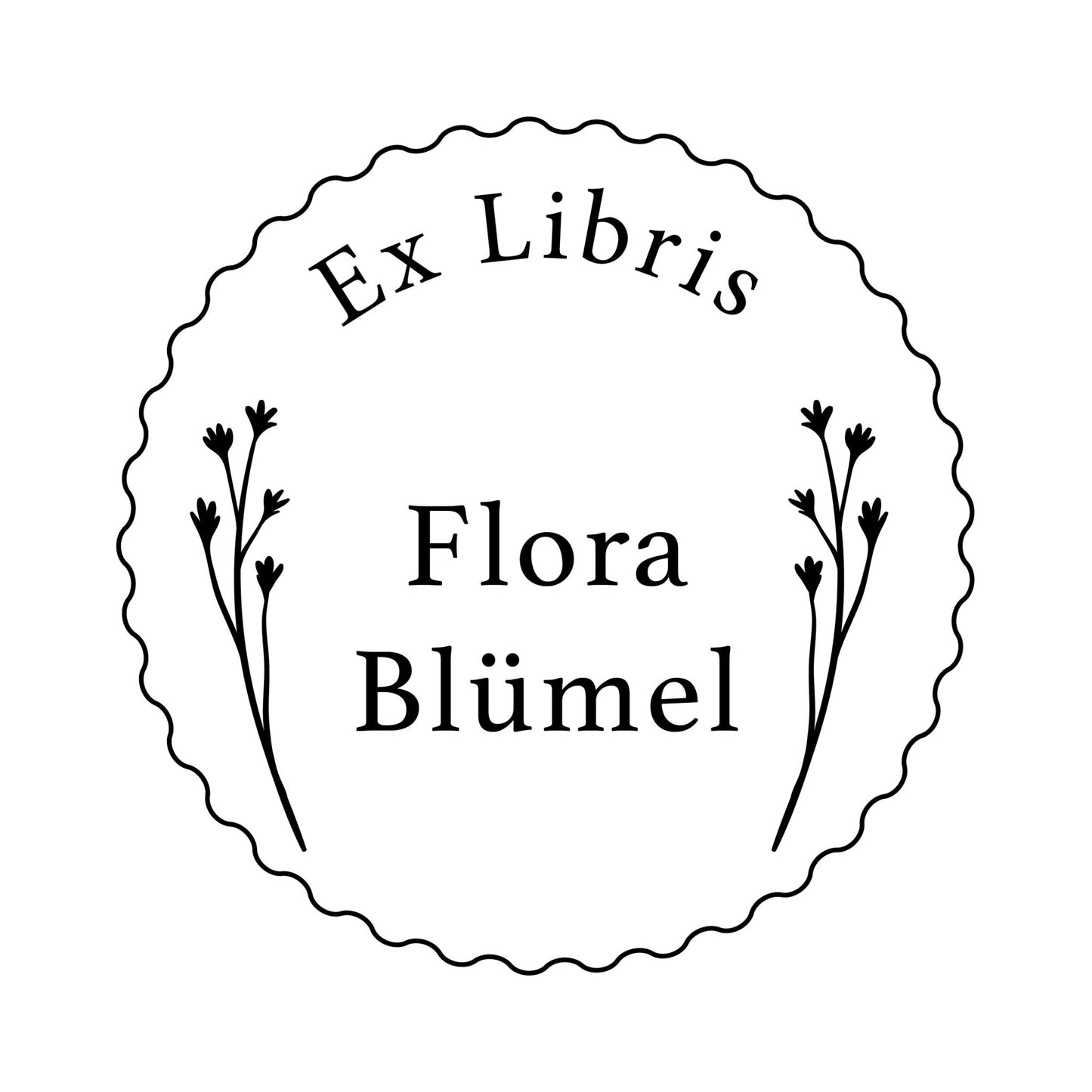 Buchprägestempel „Blumensiegel" - IN LOVE WITH PAPER