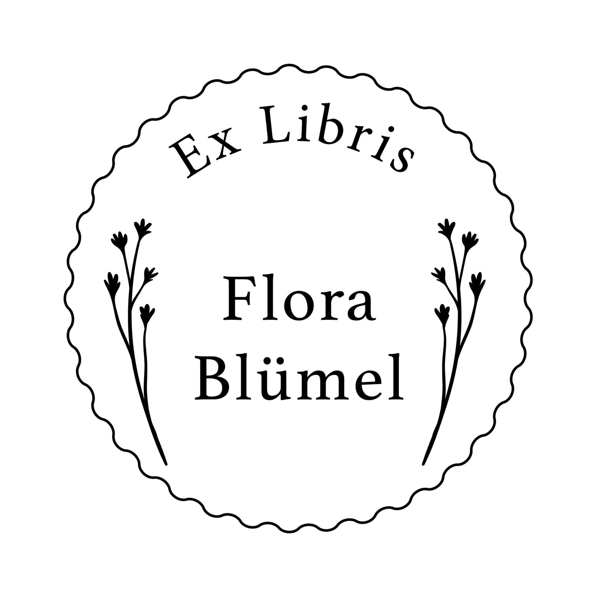 Buchprägestempel „Blumensiegel" - IN LOVE WITH PAPER