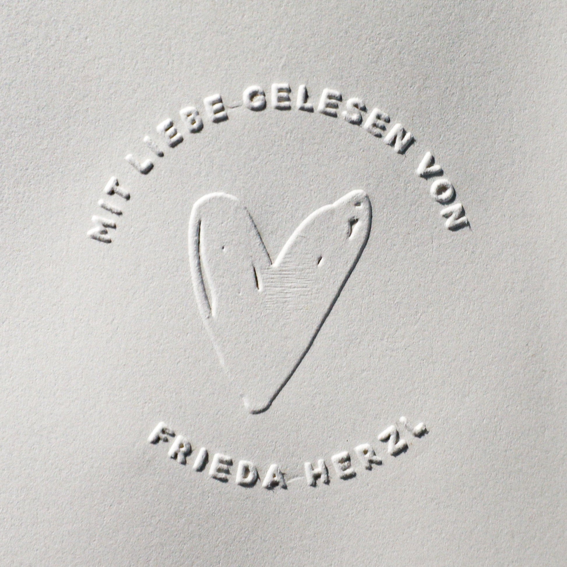 Buchprägestempel „Bücherliebe" - IN LOVE WITH PAPER
