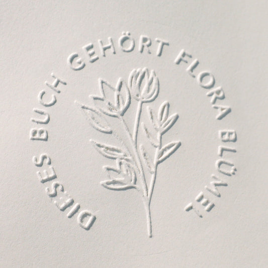 Buchprägestempel "Flora" - IN LOVE WITH PAPER
