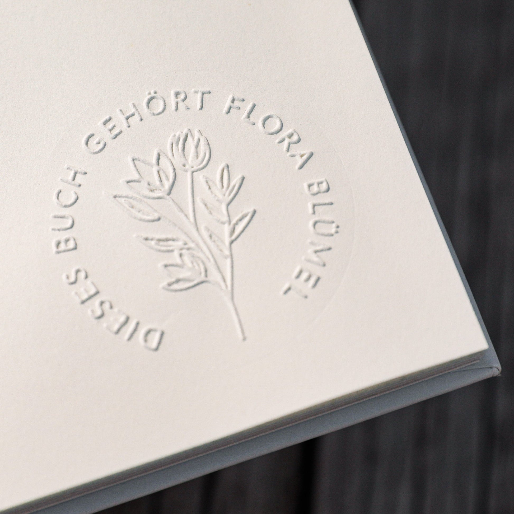 Buchprägestempel "Flora" - IN LOVE WITH PAPER