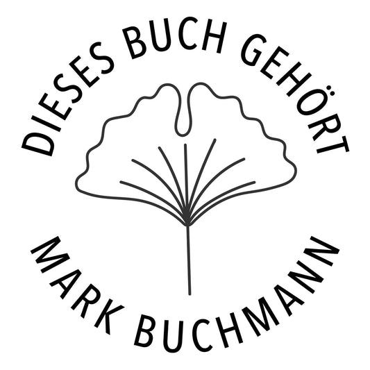 Buchprägestempel "Gingko" - IN LOVE WITH PAPER