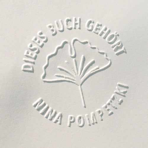 Buchprägestempel Gingko