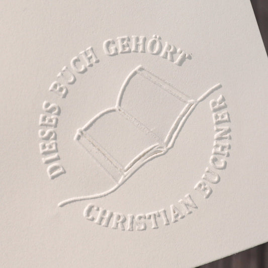 Buchprägestempel "Lesenarr" - IN LOVE WITH PAPER
