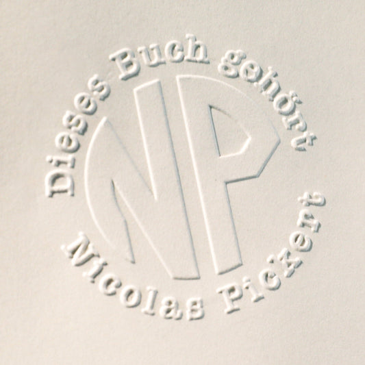 Buchprägestempel "Monogram" - IN LOVE WITH PAPER