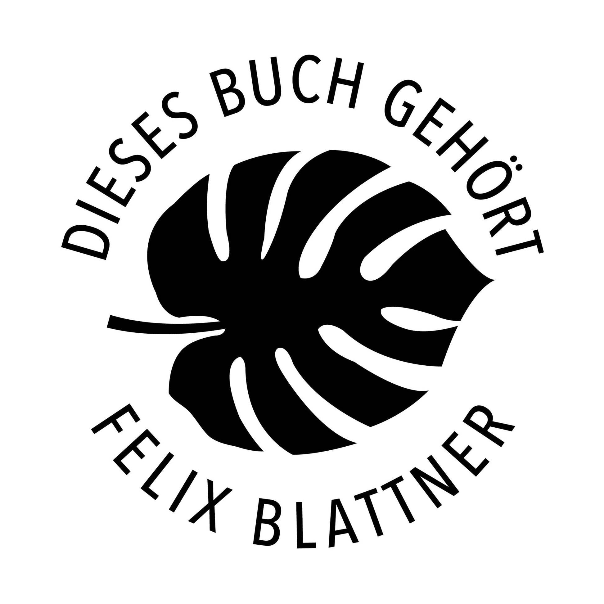 Buchprägestempel "Monstera" - IN LOVE WITH PAPER