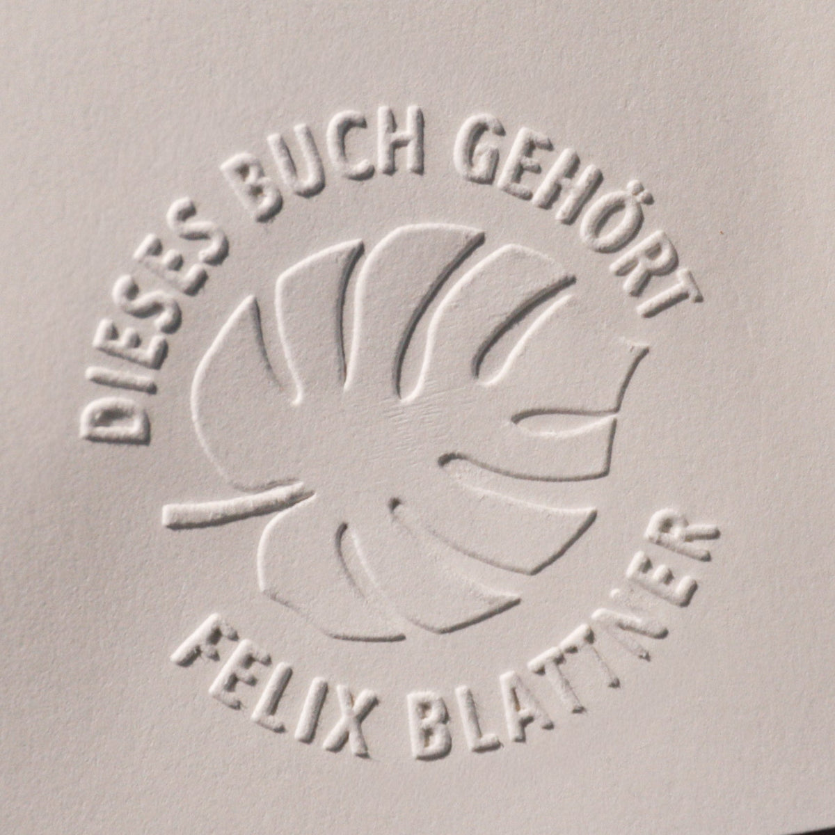 monstera stempel Prägestempel 