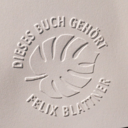 Buchprägestempel "Monstera" - IN LOVE WITH PAPER