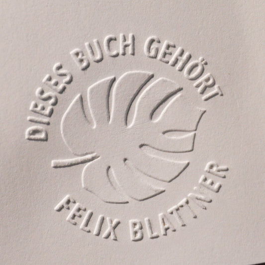 Buchprägestempel "Monstera" - IN LOVE WITH PAPER