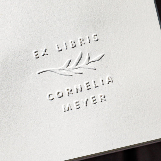Buchprägestempel "Olivenzweig" (klein) - IN LOVE WITH PAPER