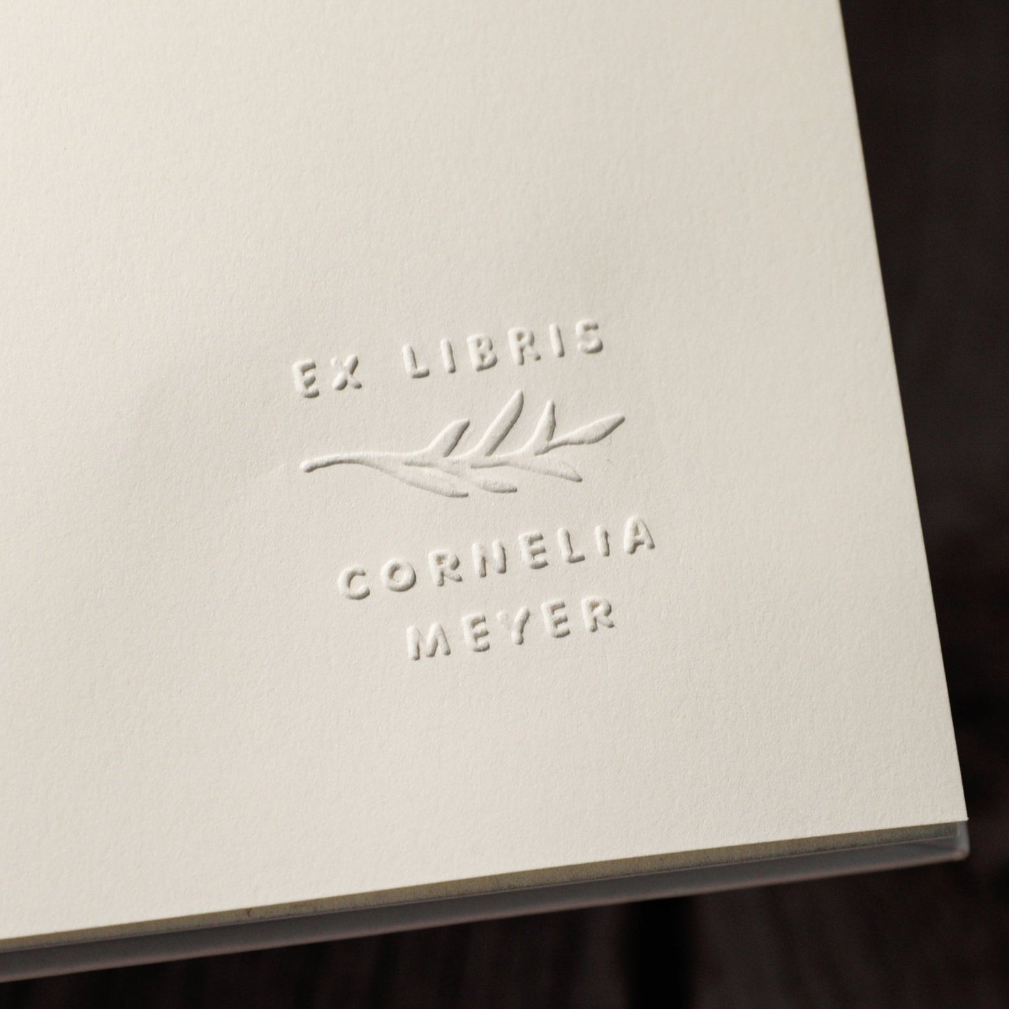 Buchprägestempel "Olivenzweig" (klein) - IN LOVE WITH PAPER