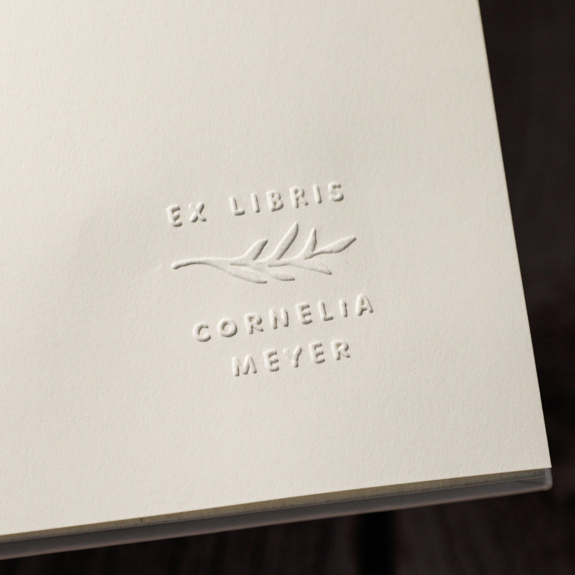 Buchprägestempel "Olivenzweig" (klein) - IN LOVE WITH PAPER