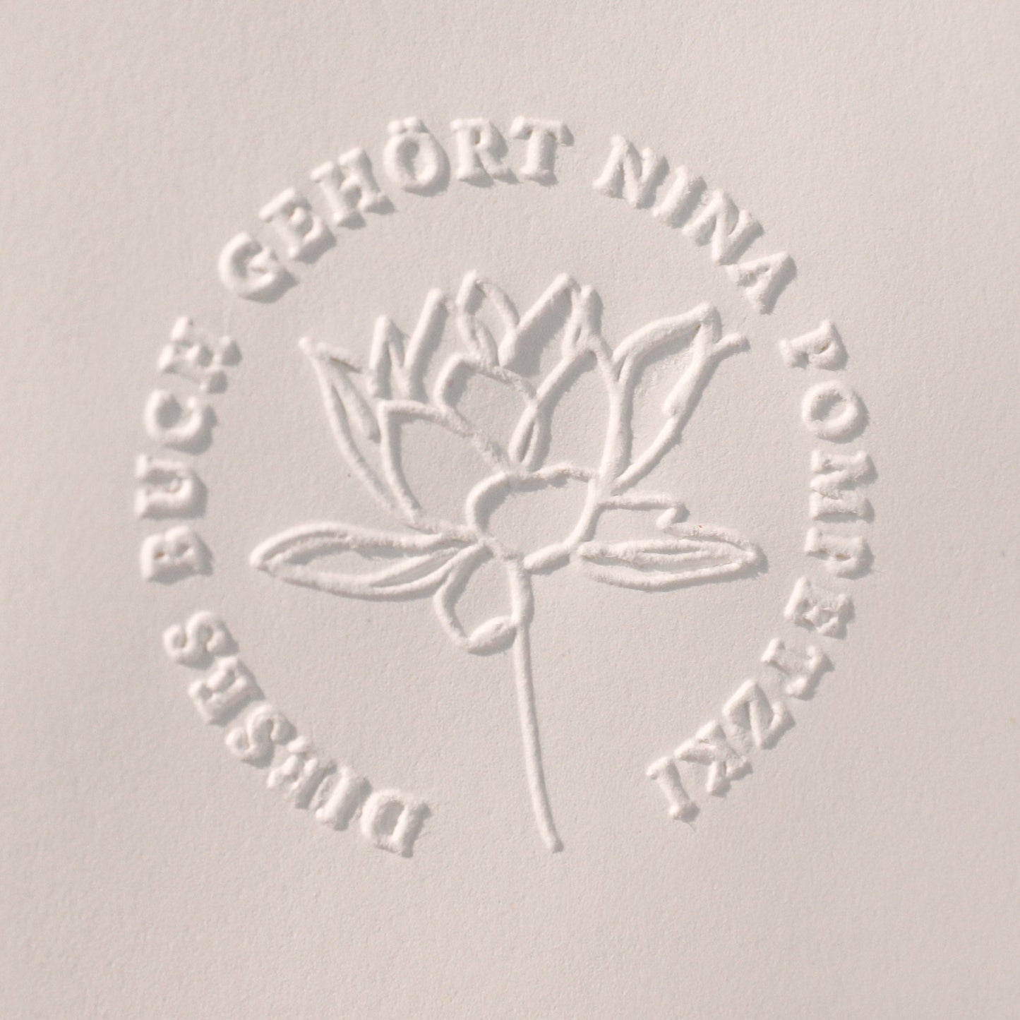 Buchprägestempel "Rosa" - IN LOVE WITH PAPER