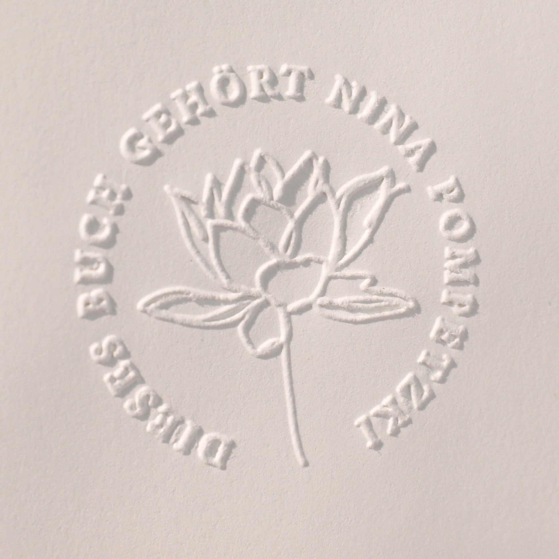 Buchprägestempel "Rosa" - IN LOVE WITH PAPER