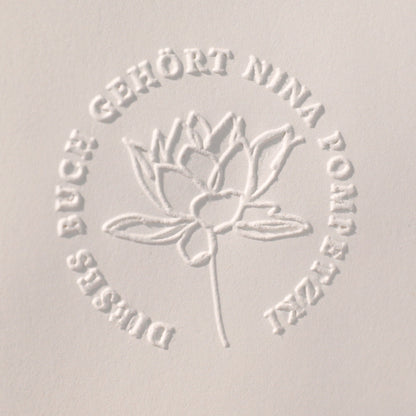 Buchprägestempel "Rosa" - IN LOVE WITH PAPER