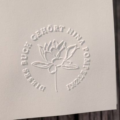 Buchprägestempel "Rosa" - IN LOVE WITH PAPER