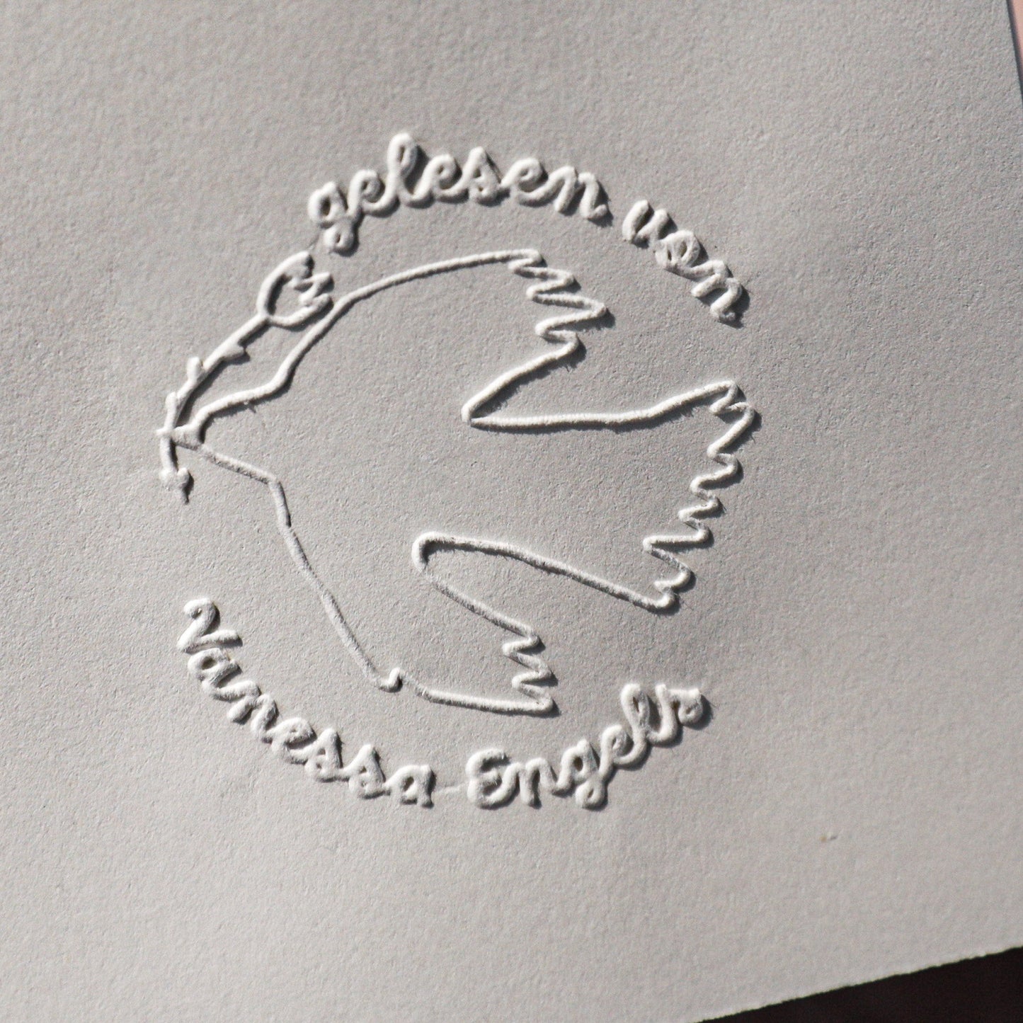 Buchprägestempel „Taube" - IN LOVE WITH PAPER