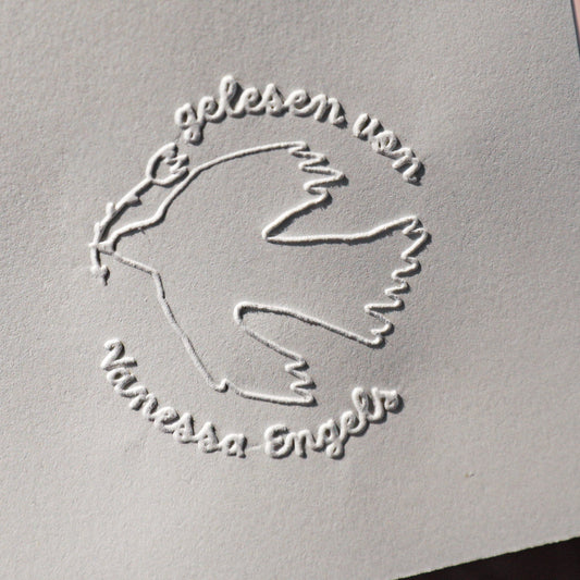 Buchprägestempel „Taube" - IN LOVE WITH PAPER